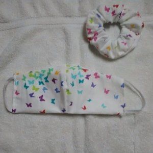 face mask with scrunchie